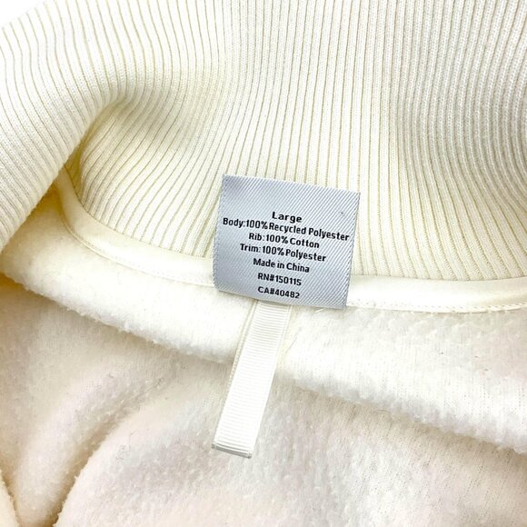 Varley Roselle Sweatshirt Womens Large White Fleece Half Zip Mock Neck Pullover - Picture 8 of 15